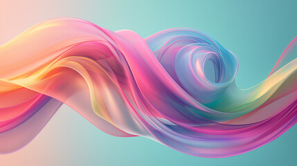 Poster - An abstract colorful background with waves