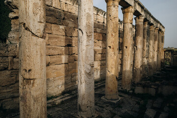 Wall Mural - ancient basilica in antique city Hierapolis, Pamukkale, Turkey