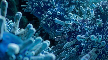 Close Up of a Blue Sea Anemone