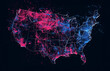 Map of USA: Splashy paints of election map
