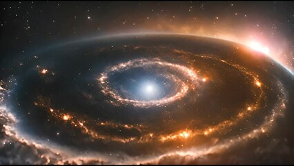 A galaxy spinning 