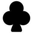 Transparent PNG of a simple black clubs playing card symbol. One out a set of four playing card suits