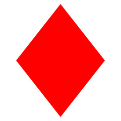 Transparent PNG of a simple red diamonds playing card symbol. One out a set of four playing card suits