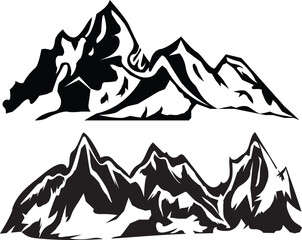 mountain vector elements create your own outdoor label, wilderness retro patch, adventure vintage ba