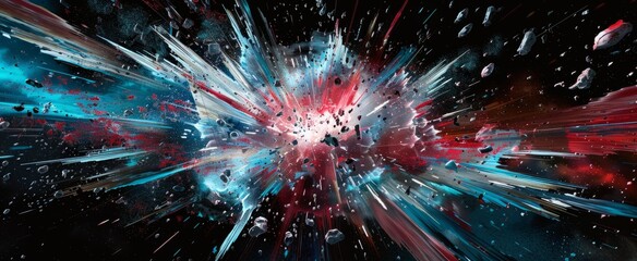 space galaxy explosion wallpaper generative ai