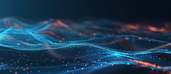a computer generated representation of a wave of light, showcasing the dynamic movement and energy o
