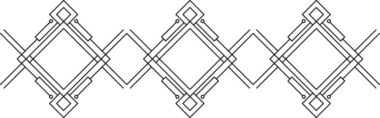 Abstract seamless pattern geometric line art
