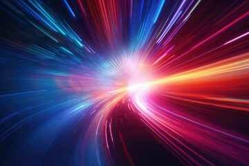 Wall Mural - abstract time warp tunnel