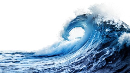 Wall Mural - Close-up of breaking ocean waves .white background