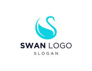 The logo design is about a Swan and was created using the Corel Draw 2018 application with a white background.