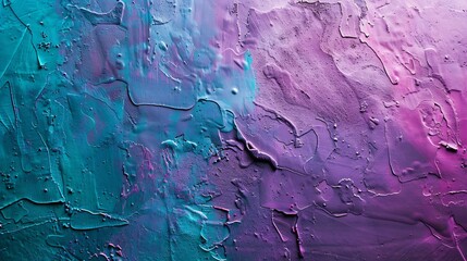 Poster - Purple pink turquoise teal abstract background Color gradient Toned rough surface texture Painted old concrete cement wall Colorful background with copy space for design Backdrop : Generative AI