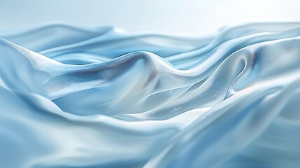Poster - Blue silk satin Folds in the fabric Elegant background with copy space for design Web banner Website header : Generative AI