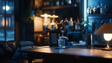 Poster - bar and desk : Generative AI