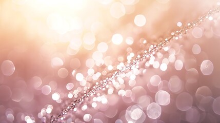 Aufkleber - Sparkling background with sequins Glitter light golden luxury magic background defocused free space gentle pastel shades : Generative AI