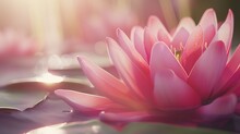 Beautiful Pink Water Lilly Flower : Generative AI