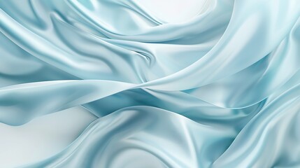 Wall Mural - Blue silk satin fabric background Copy space for your design Delicate wavy folds Beautiful elegant blue background : Generative AI