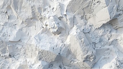 Aufkleber - Rock texture The surface of the mountain is like a stone wall White gray grunge background with copy space for design Wide banner Panoramic Volumetric 3D effect : Generative AI