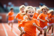 © SHOTPRIME STUDIO - Active Children's Team Racing in the Park: Excitement, Energy, and Friendship in Motion
