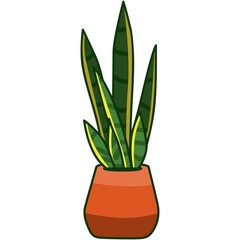 Poster - Snake Plant Sticker