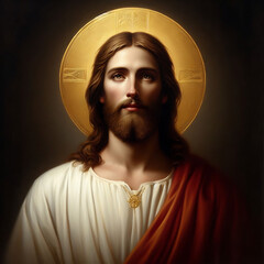 Jesus Christ oil painting style