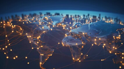 Logistics international delivery concept, World map with logistic network distribution on background.background for Concept of fast or instant shipping, Online goods orders worldwide