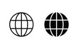 Globe icon, web icon vector illustration for web, ui, and mobile apps