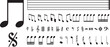 © Ayoub - music notes icon set, music notes symbol, vector illustration