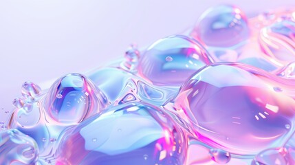 Wall Mural - Abstract water droplet background in purple and blue colors