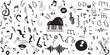 © Ayoub - music notes icon set, music notes symbol, vector illustration