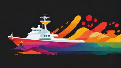 Wall Mural - boat on the water