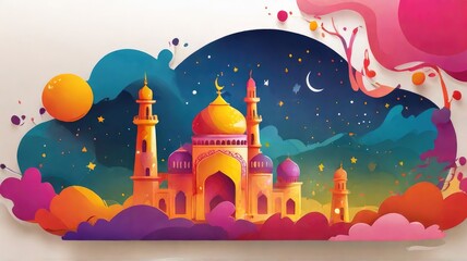 Canvas Print - mosque illustration