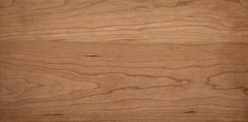 Wall Mural - Empty solid wood desktop texture background. North American cherry wood planks natural texture background. Wood texture background.