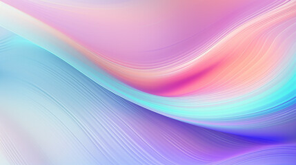Wall Mural - holographic gradient neon wide banner, fashionable pastel rainbow unicorn background. hologram color