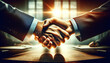 a business partnership handshake