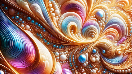 Wall Mural - fantasy wall art for home decor, fractal texture pattern design for mobile cell phone, smartphone, c