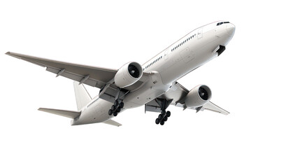 flying airplane isolated on transparent background