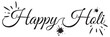 © Kakal CF ID 4016033 - Happy Holi Hand Lettering Inscription for Greeting Card. Modern Calligraphy. Vector illustration