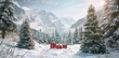 © qntn - AI Generated. AI Generative. Xmas Christmas New Year holiday celebration traditional family winter time background decoration poster. Graphic Art Illustration