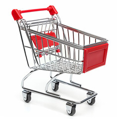 shopping cart isolated on white