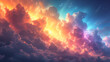 Sky with colorful clouds