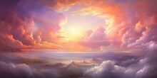 sunset behind clouds creates a captivating scene filled with drama and beauty. As the sun dips below the horizon, its golden rays illuminate the edges of the clouds, casting a warm and ethereal 