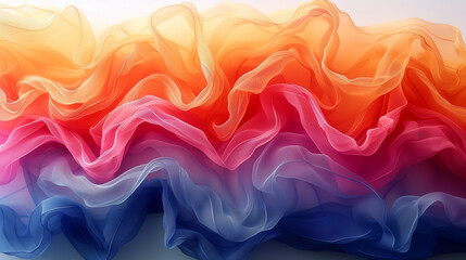 Canvas Print - Watercolor Gradient: Gentle Fluid Color Transitions with Subtly Blending Hues