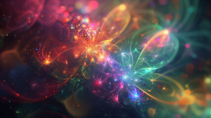Wall Mural - colorful abstract background with lights.
