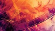 © Roman - Colorful abstract with film strip. Generative AI