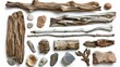 Driftwood collection. Generative AI