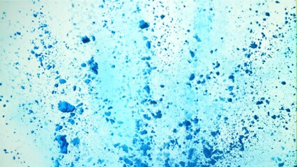 Sticker - Super slow motion explosion of colored powder on white background. Filmed on a high-speed camera at 1000 fps. High quality FullHD footage