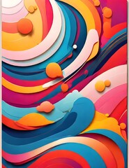 Wall Mural - Abstract background cover design. Vector pattern Generative AI