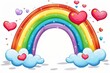 © Leo Rohmann - LGBTQ Pride electric purple. Rainbow choice freedom colorful cupid diversity Flag. Gradient motley colored junior LGBT rights parade festival chic diverse gender illustration