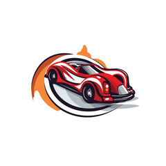 Poster - Sport car logo design template. Vector illustration of sport car icon.