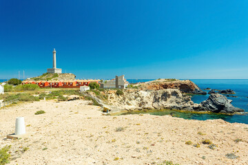 Wall Mural - Cabo de Palos, Spain. Cape Palos lighthouse